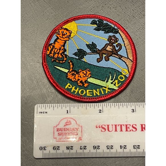 Phoenix Zoo Embroidered Vintage Sew On Patch Monkeys Tigers AZ Arizona New Scout - Picture 4 of 6